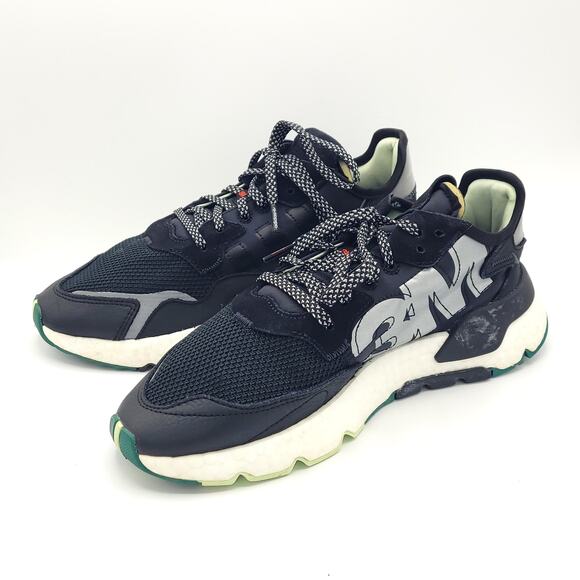 Adidas Originals Nite Jogger 3M Black Green Boost EE5914 Women’s Size 10 - Picture 4 of 9